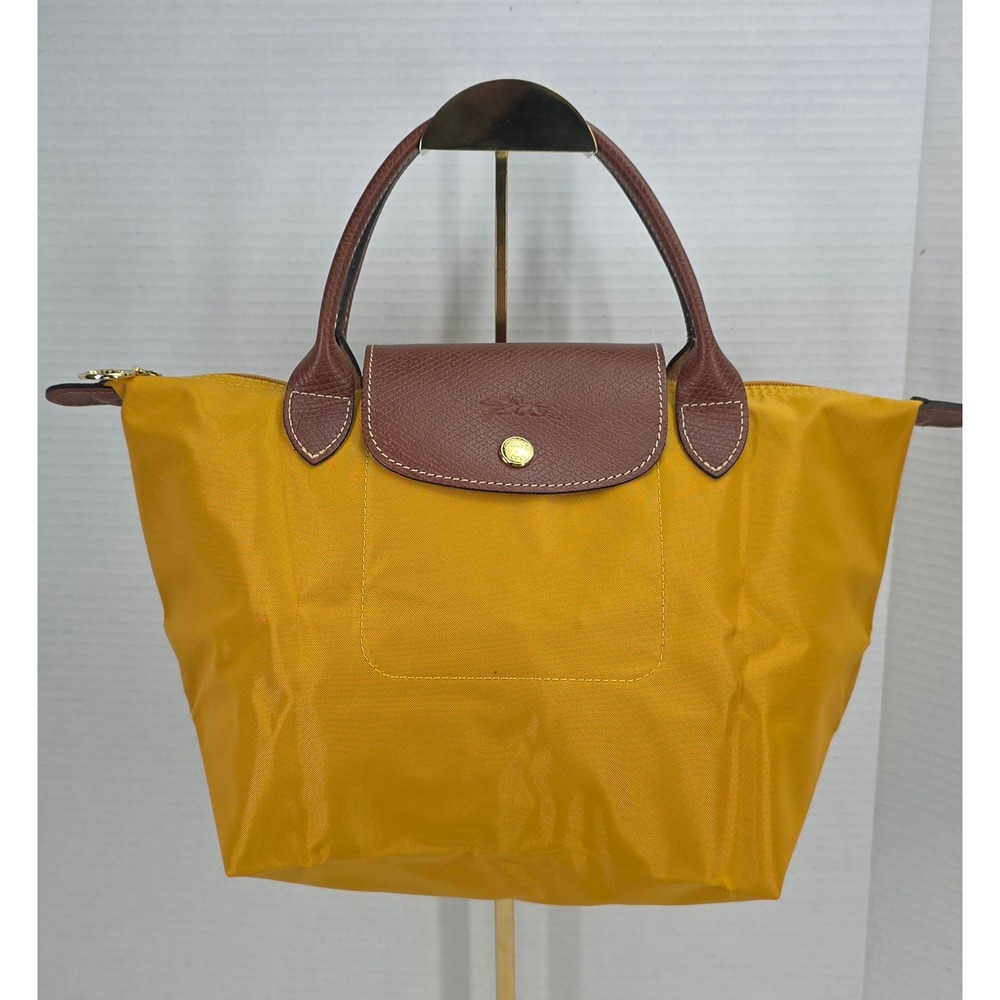 Longchamp Le Pliage Original Small Tote Bag Soleil Yellow Made in France